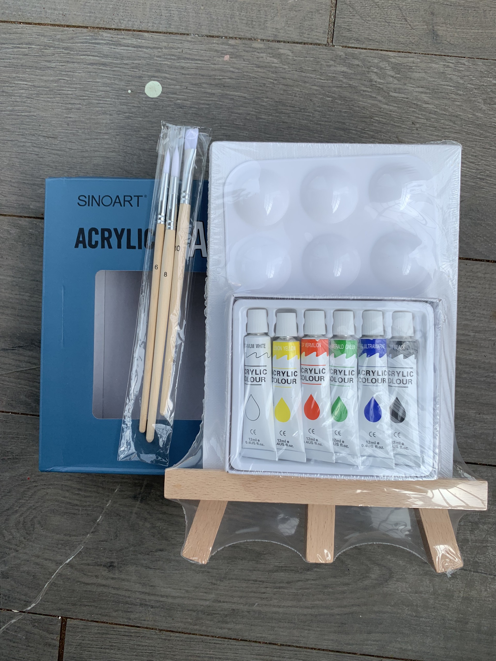 Bộ 5 món vẽ tranh acrylic cho trẻ em