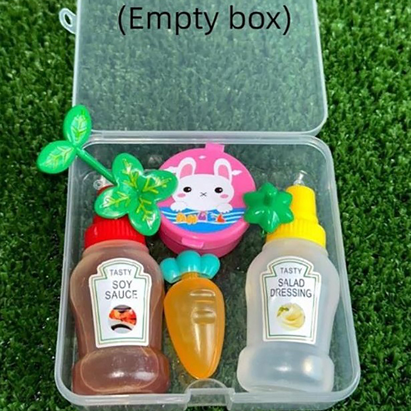 [TM Store]💖[HOT SALE]🎈🎈 Transparent Plastic Storage Box Sauce Bottle Fruit Fork Storage Box Empty Storage Box Jewelry Rectangle Case