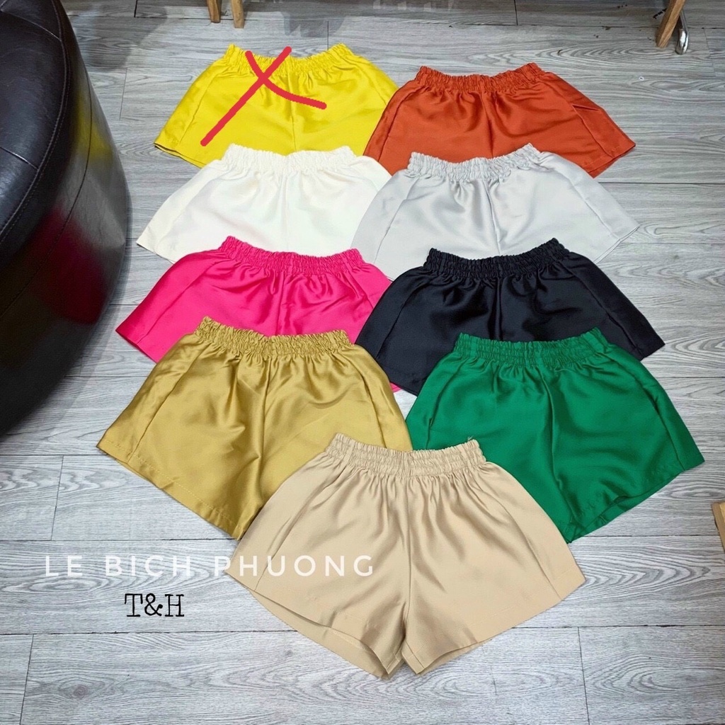 Quần short nữ phồng cạp chun co dãn