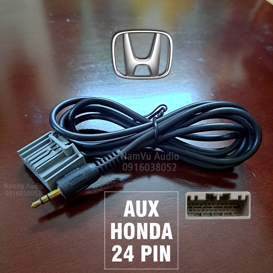 AUX 24PIN - Dây Jack Aux cho đầu CD HONDA - CRV và CIVIC