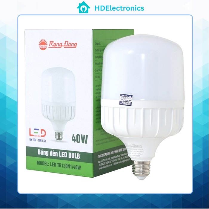 Bóng đèn LED trụ tròn Rạng Đông ánh sáng trắng