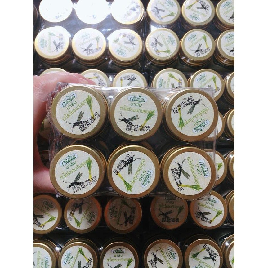 [COMBO SỈ] Dầu Cù Là Green Herb Muỗi Sả (Nắp Thiếc) Thái Lan 20gr
