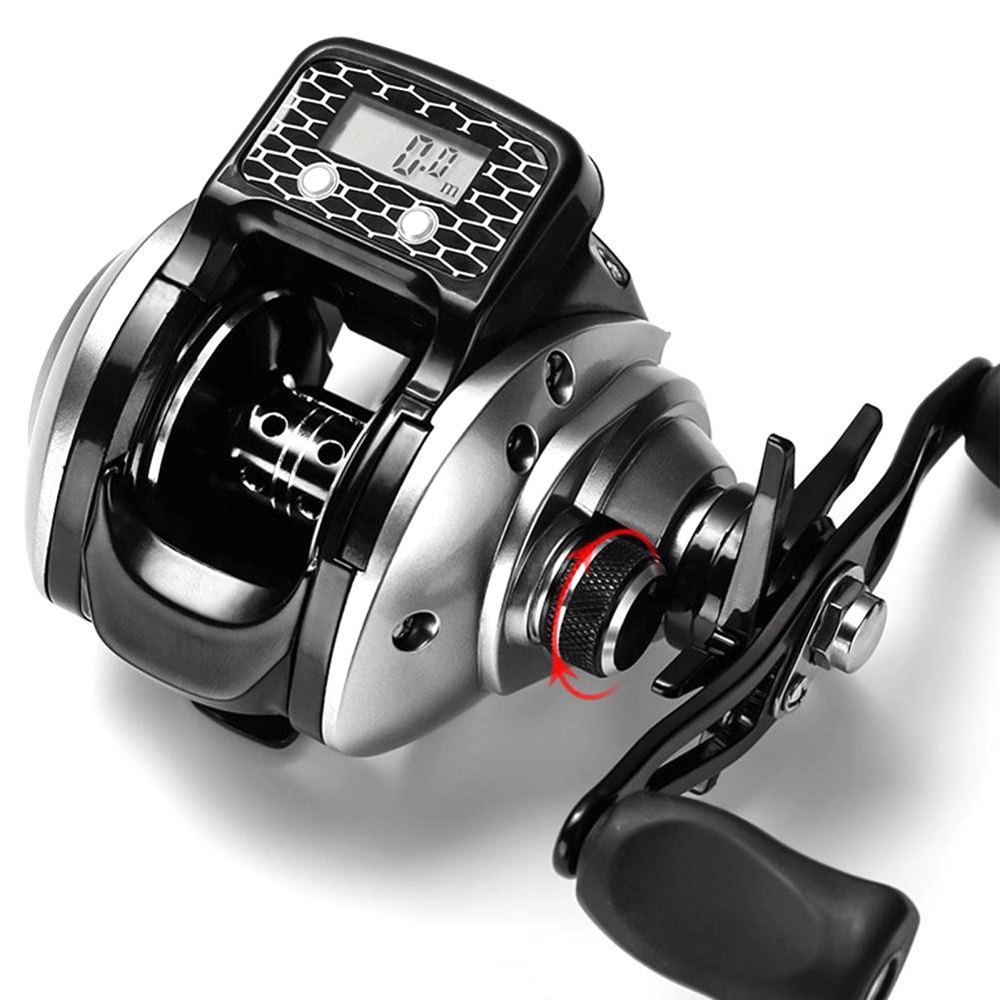 Creekmoon Casting Fishing Reel 6.3:1 16+1BB Digital Display Left/Right Hand  Low Profile Line Counter Baitcasting Reel Fishing Tackle Gear S2