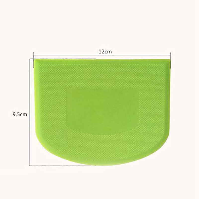 2 Pieces Dough Scraper Bowl Scraper Food-Safe Plastic Dough Cutter Flexible Plastic Scraper Practical Bench Scraper