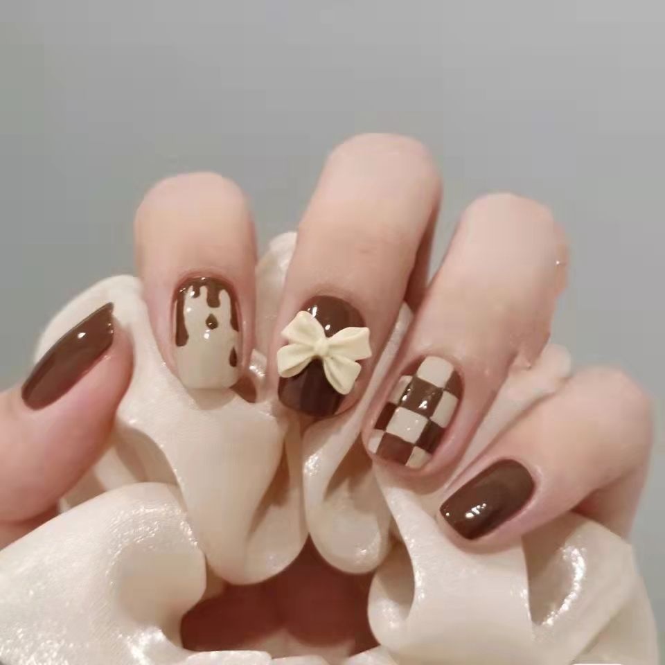Set nơ 4 cánh nhiều màu trang trí đính móng nail