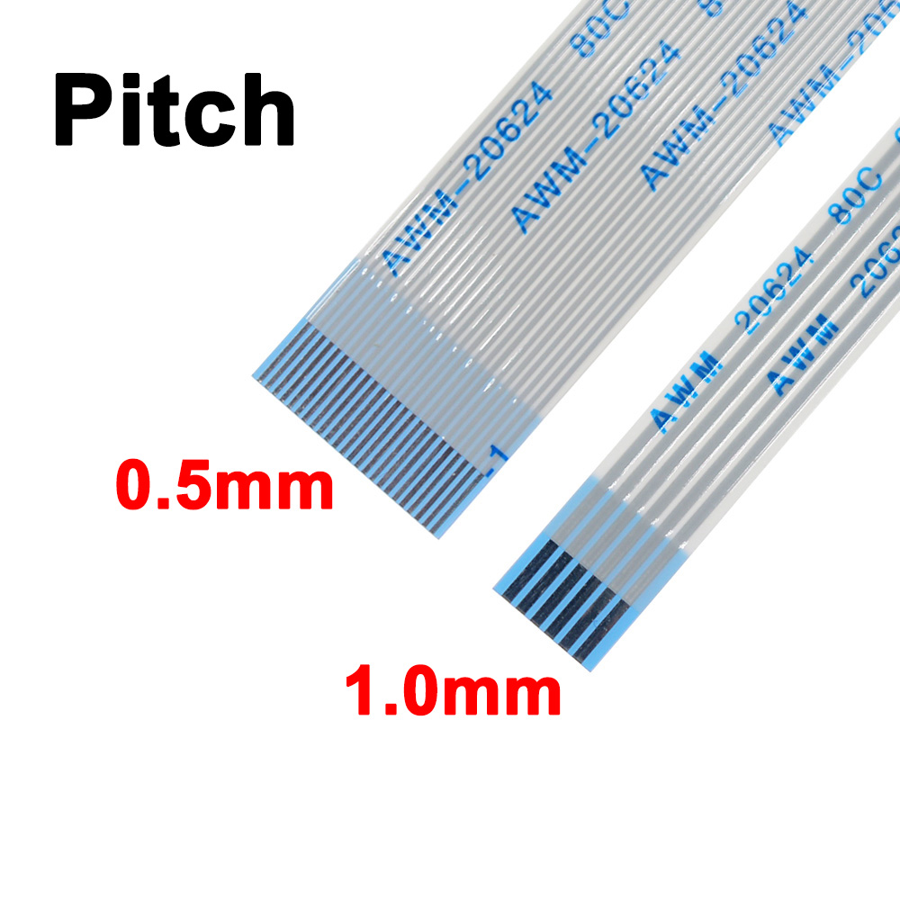 10pcs%20Fpc%20Ffc%20Ribbon%20Flexible%20Flat%20Cable%204/6/8/10/12/14/16/18/20%20Pin%20Pitch%200.5mm%201.0mm%20A-Type%20Wire%20Length%206/10/15/20/25/30/40%20Cm%20-%20Image%202