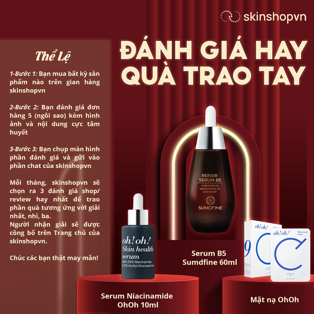 Tinh Chất oh!oh! Skin Health Serum (with 20% Niacinamide & 2% Acetyl Glucosamine) (10ml - 30ml)