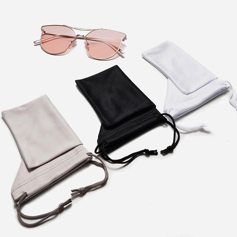 1PC mềm kính chống thấm nước Túi Dây Rút Kính râm chống bụi trường hợp Pocket Kính Túi Vải phụ kiện kính mắt