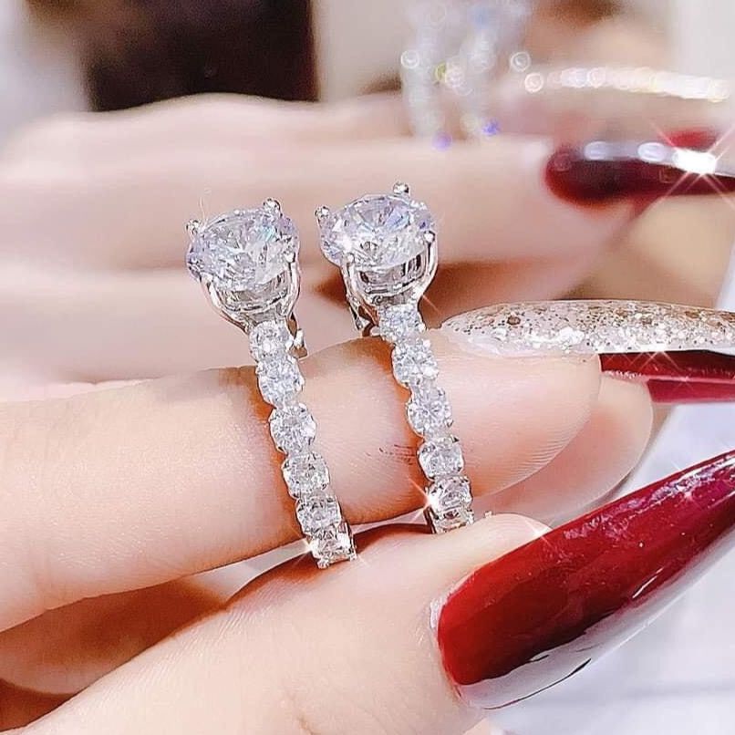 [HCM]Nhẫn vàng tây nữ, nhẫn nữ bạc đẹp mạ bạch kim cao cấp, nhẫn vàng trắng nhẫn đính hôn cô dâu đám cưới thiết kế thời trang tinh tế Trang Sức Miga NL074 - CAM KẾT KHÔNG ĐEN