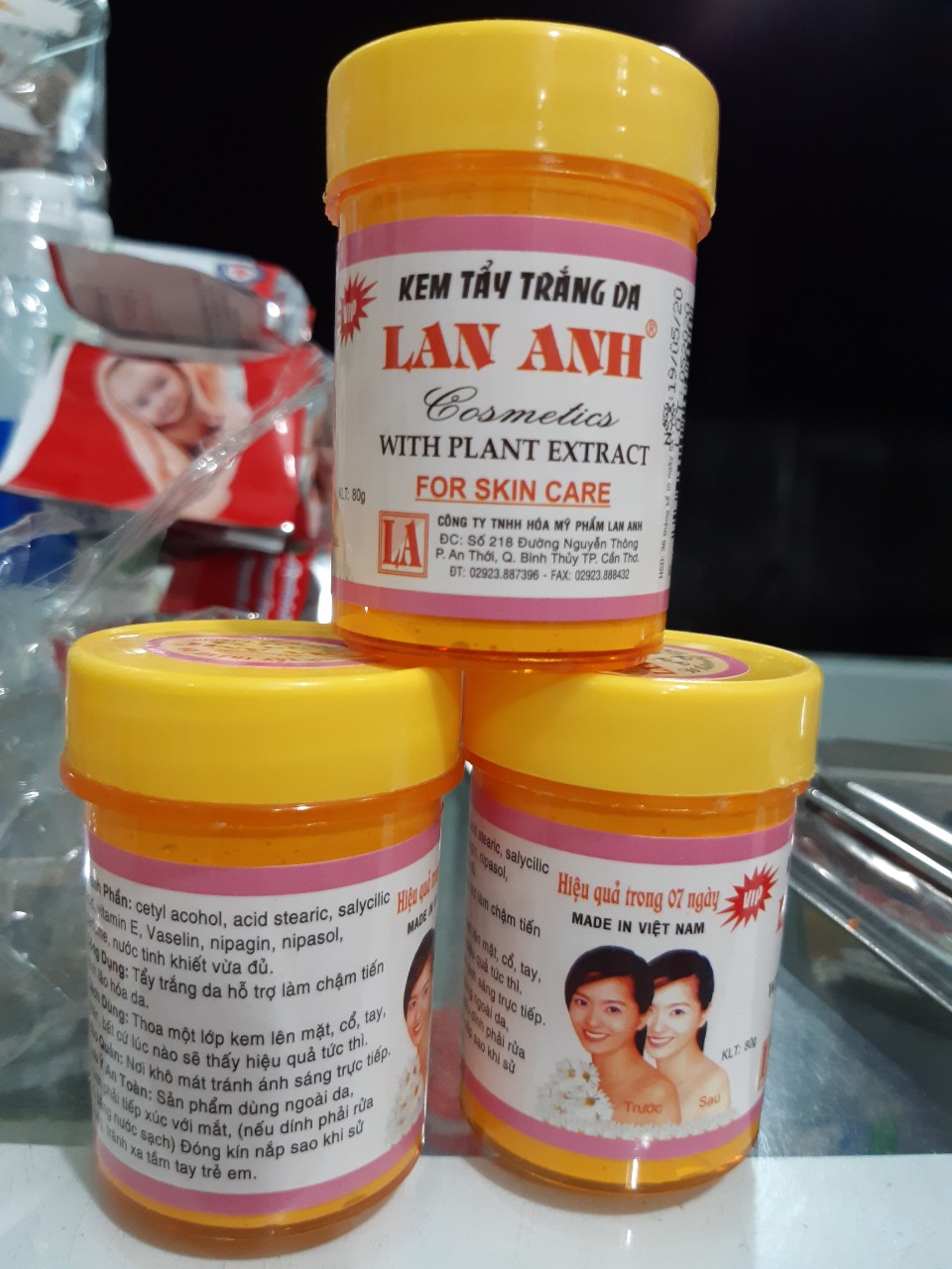 kem tẩy trắng da lan anh hũ 80g