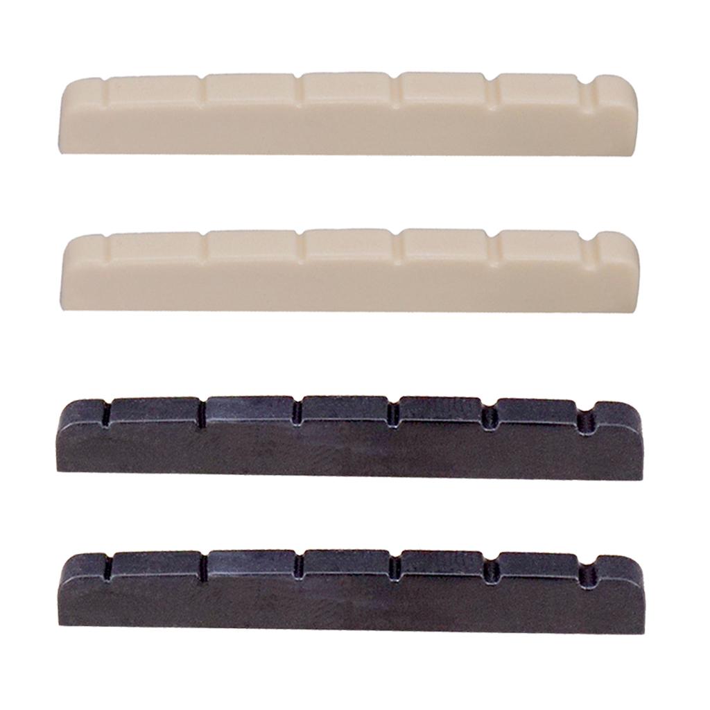 BNGUITAR Finest 2 Pieces Slotted Electric Guitar Nuts DIY Musical