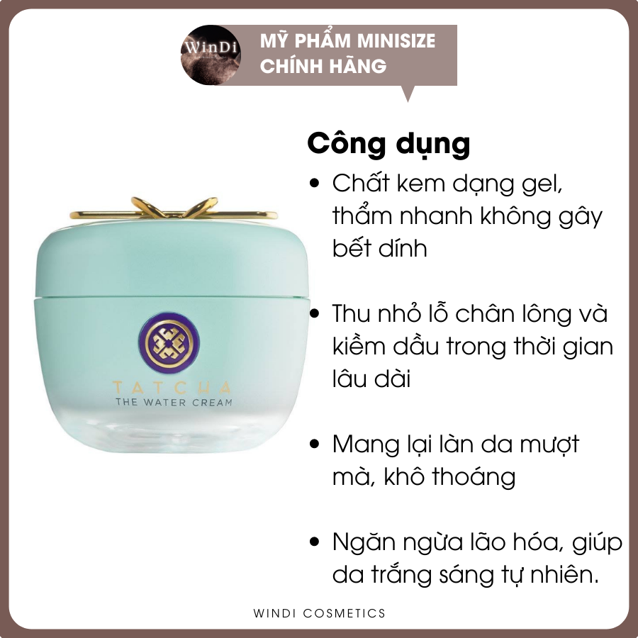 Kem Dưỡng Ẩm Tatcha The Water Cream 5ml