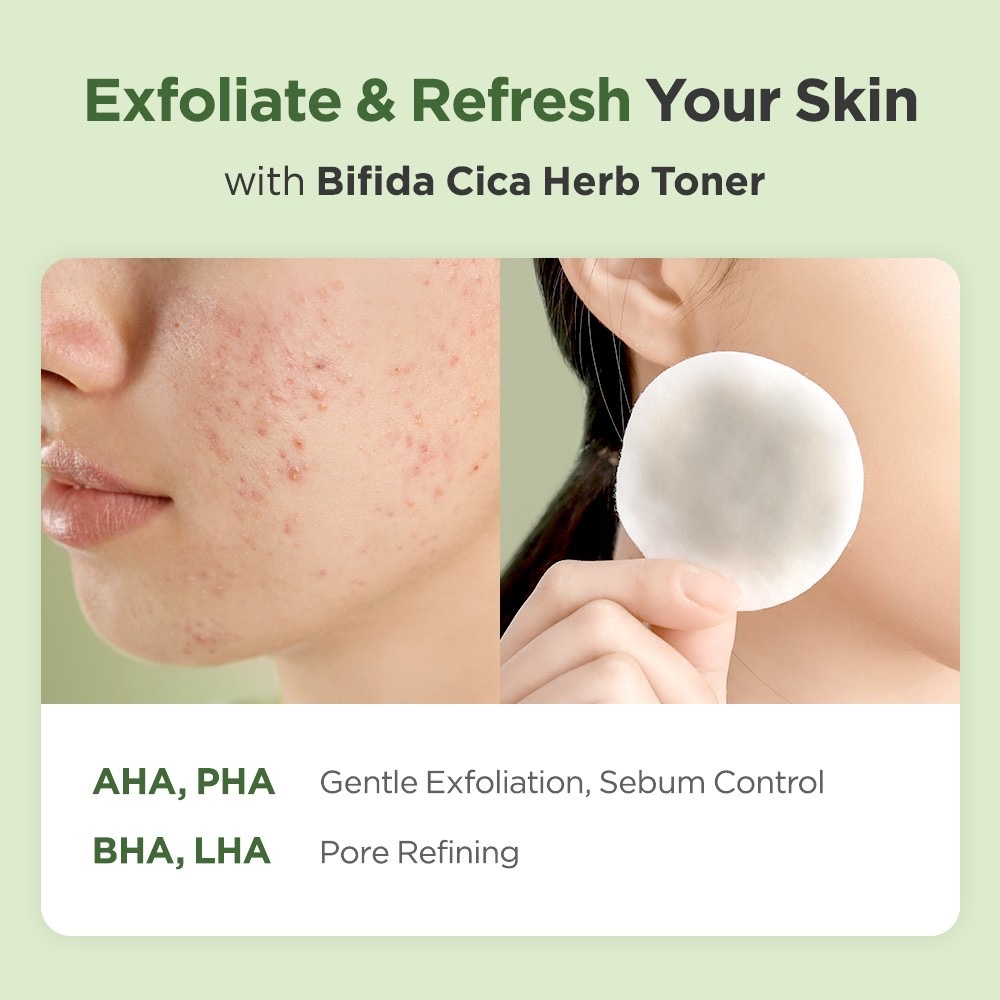 Nước hoa hồng Ma:nyo Bifida Cica Herb Toner 210ml
