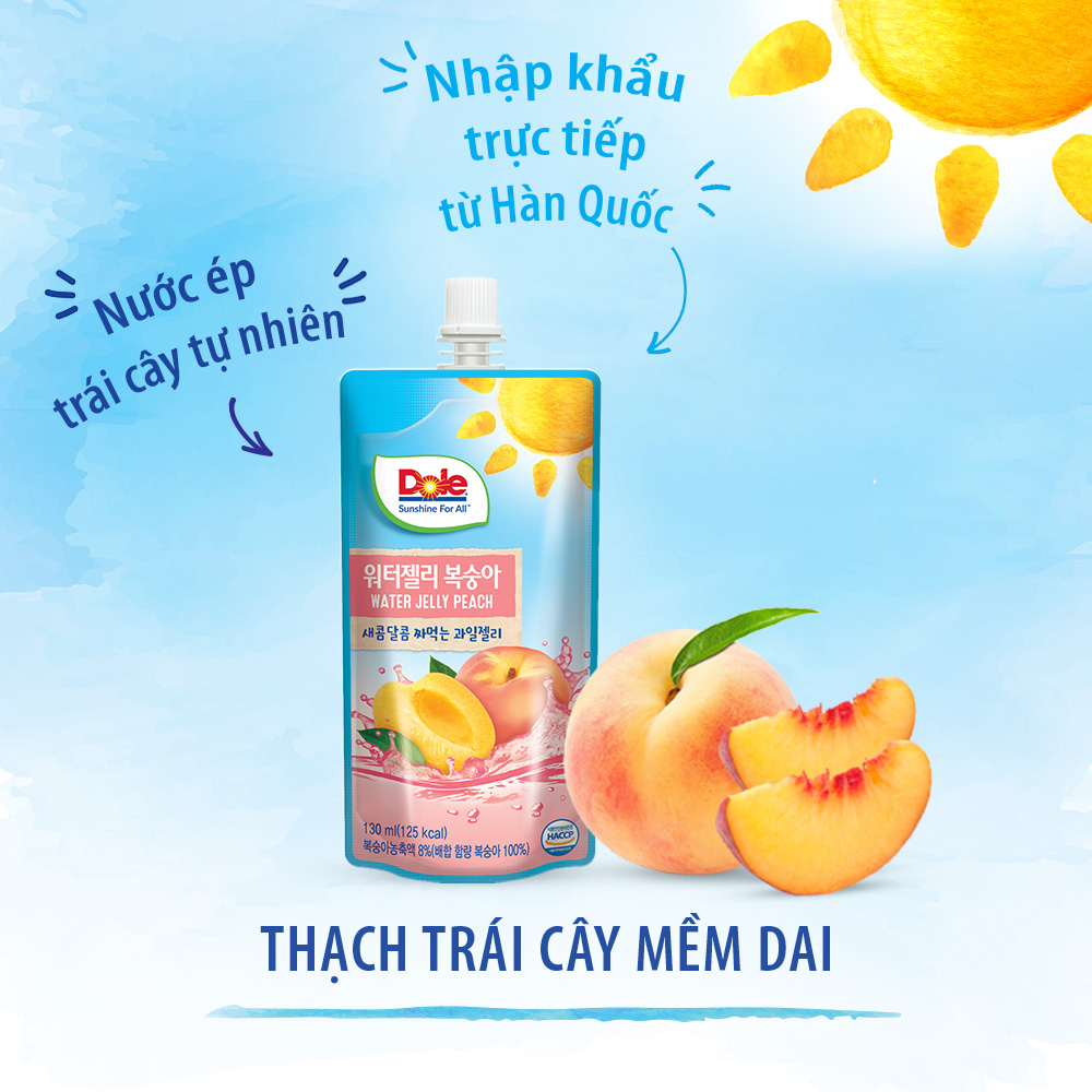 (Hàng tặng không bán) Nước Đào Ép Thạch Dole (130ml)