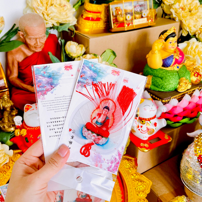 Lá Bồ Đề - Hình Bồ tát Vạn dặm Bình an