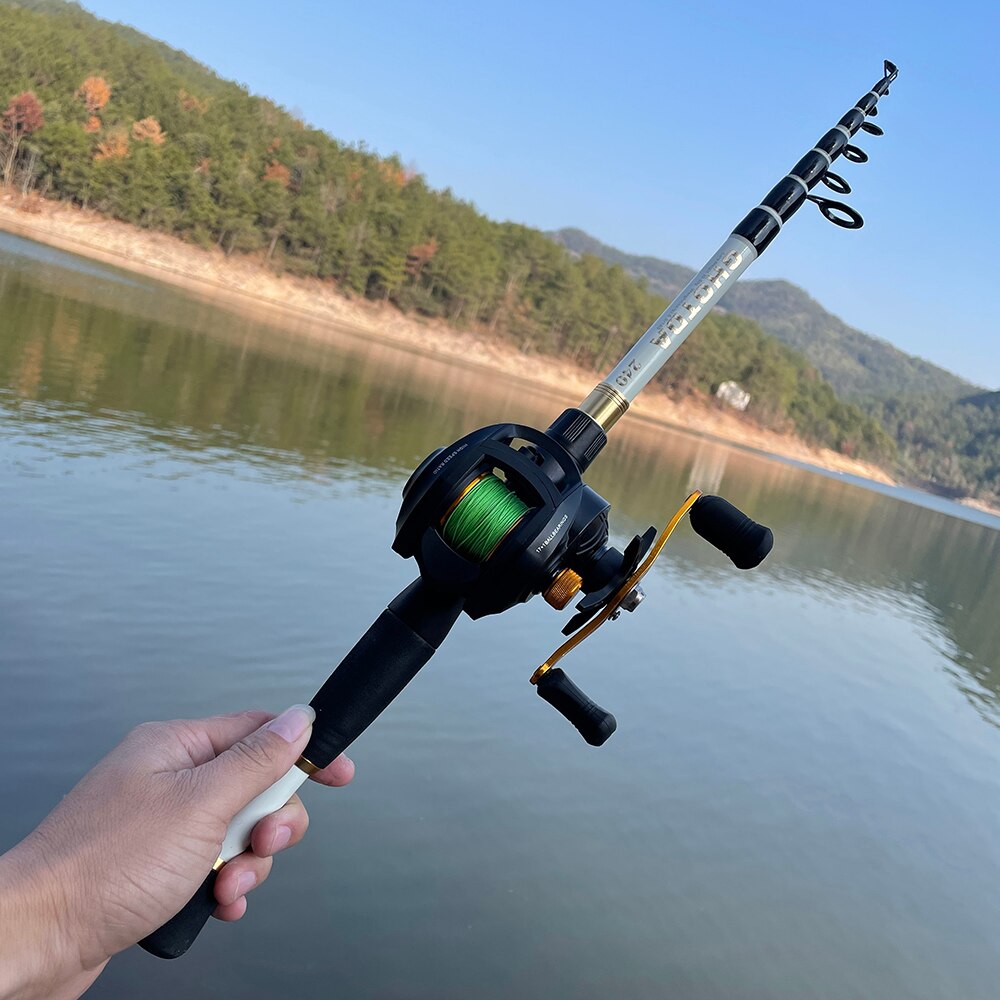 GHOTDA Casting/Spinning Rod and Reel Combo Portable Ultralight