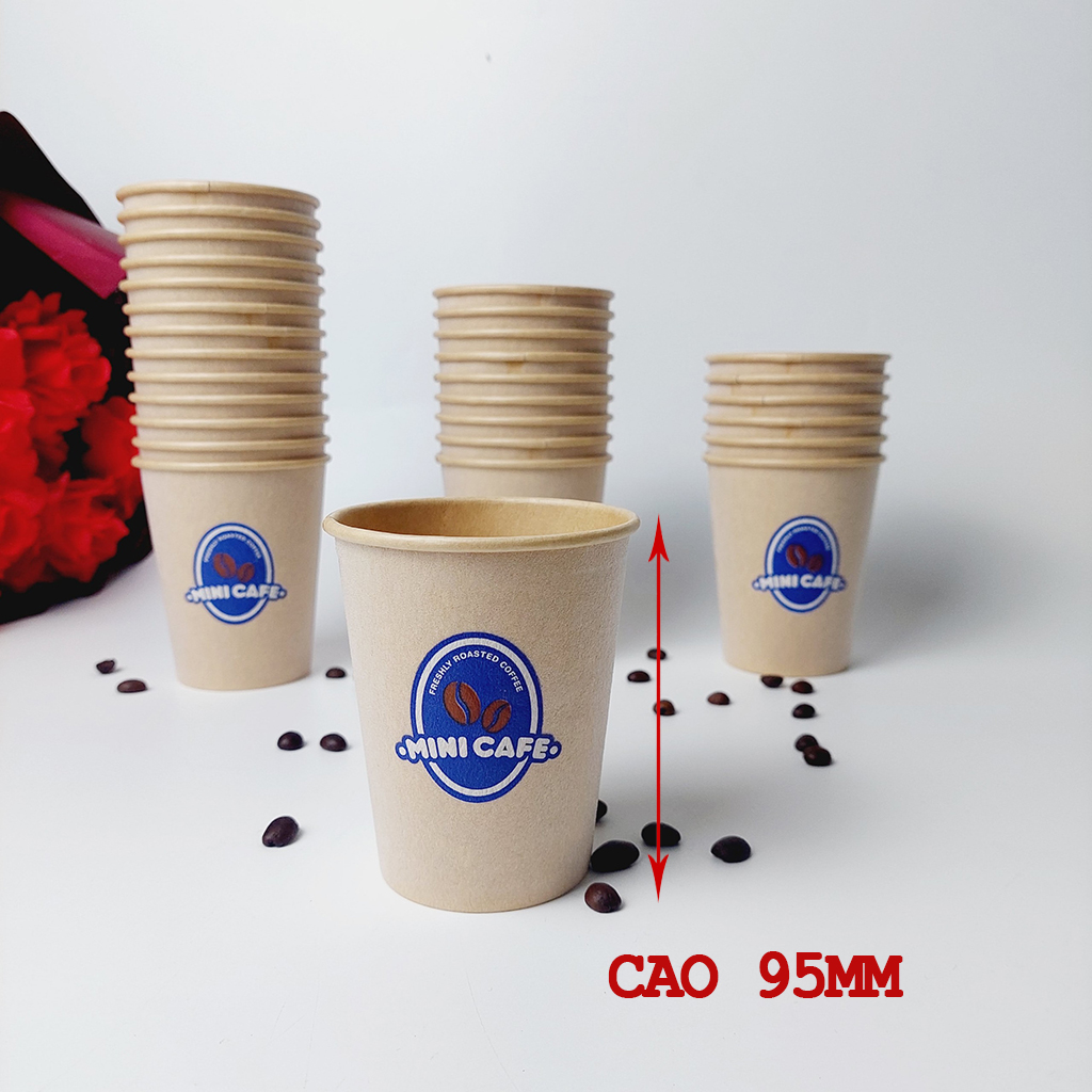 50 chiếc cốc giấy 240ml - 8oz mini cafe Ly giấy NHẬP KHẨU HÀN QUỐC