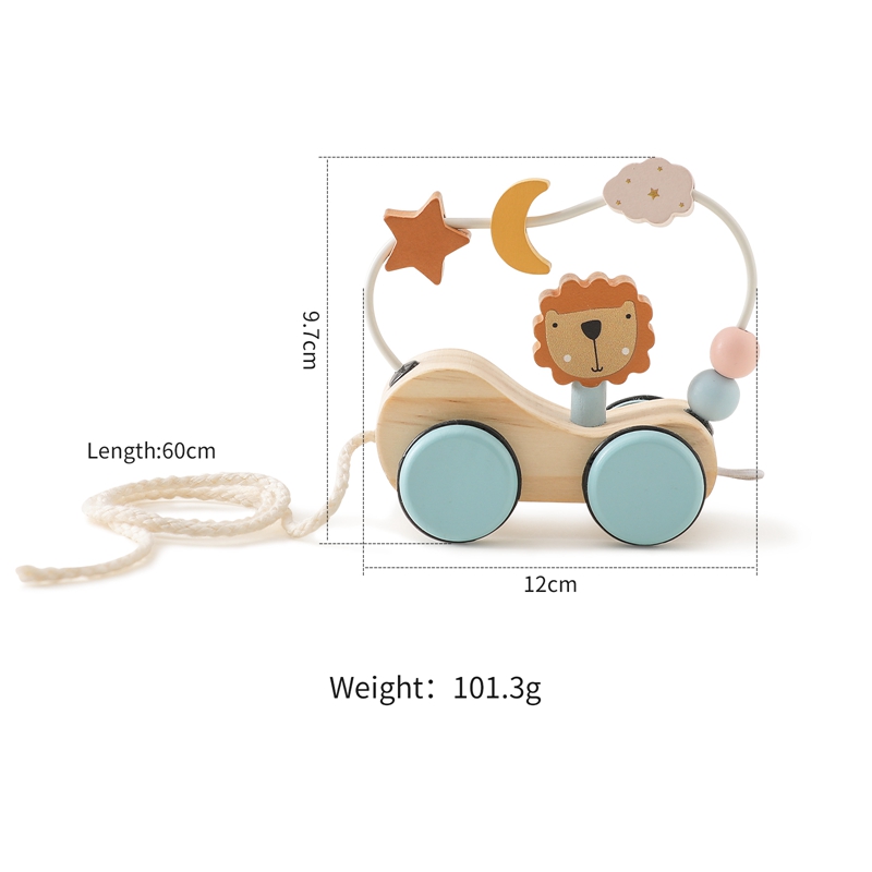 【Qian poem li Store】Wooden Toys Baby Maze Circles Beads Abacus Shape ...