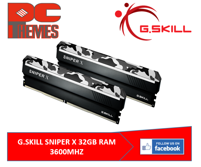 G.Skill Sniper X 3600MHZ 32GB (2x16GB) CL19 RAM (INTEL) | Lazada