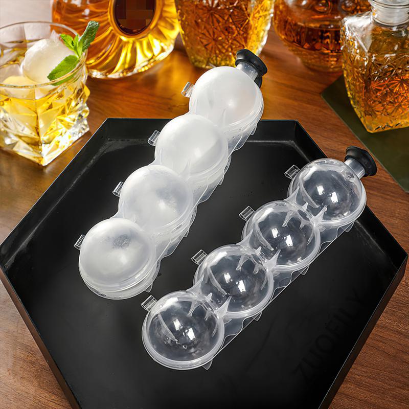 Hot 6CM Round Ball Ice Cube Mold DIY Ice Cream Maker Plastic Ice Mould Whiskey Ice Tray for Bar Tool Kitchen Gadget Accessories