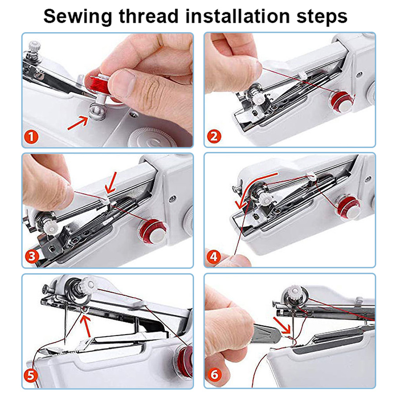 Portable Handheld Electric Sewing Machine Needlework Cordless Clothes Mini Home Sewing Quick Repair DIY Clothes Sewing Machine.
