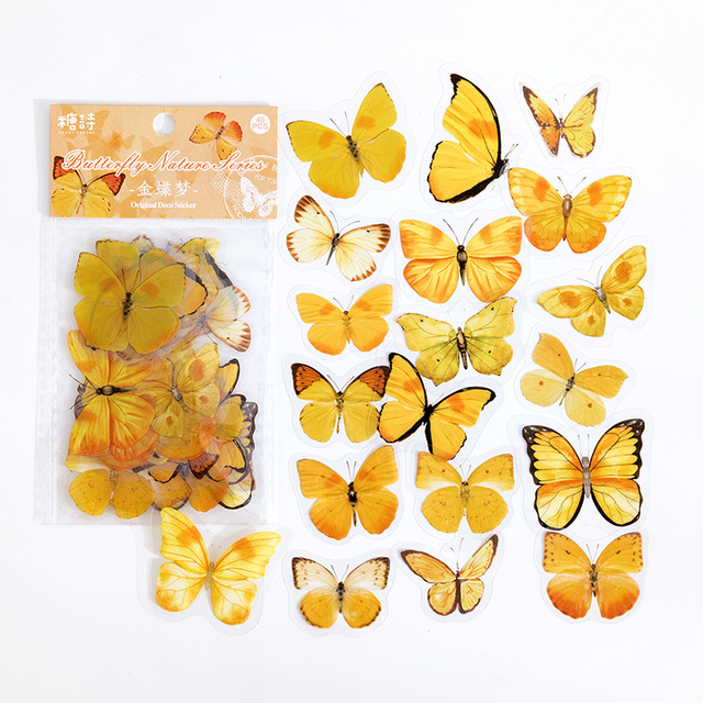 【Hottest Trends】40 Piece/pack Colorful Butterfly Retro Art Handbook ...