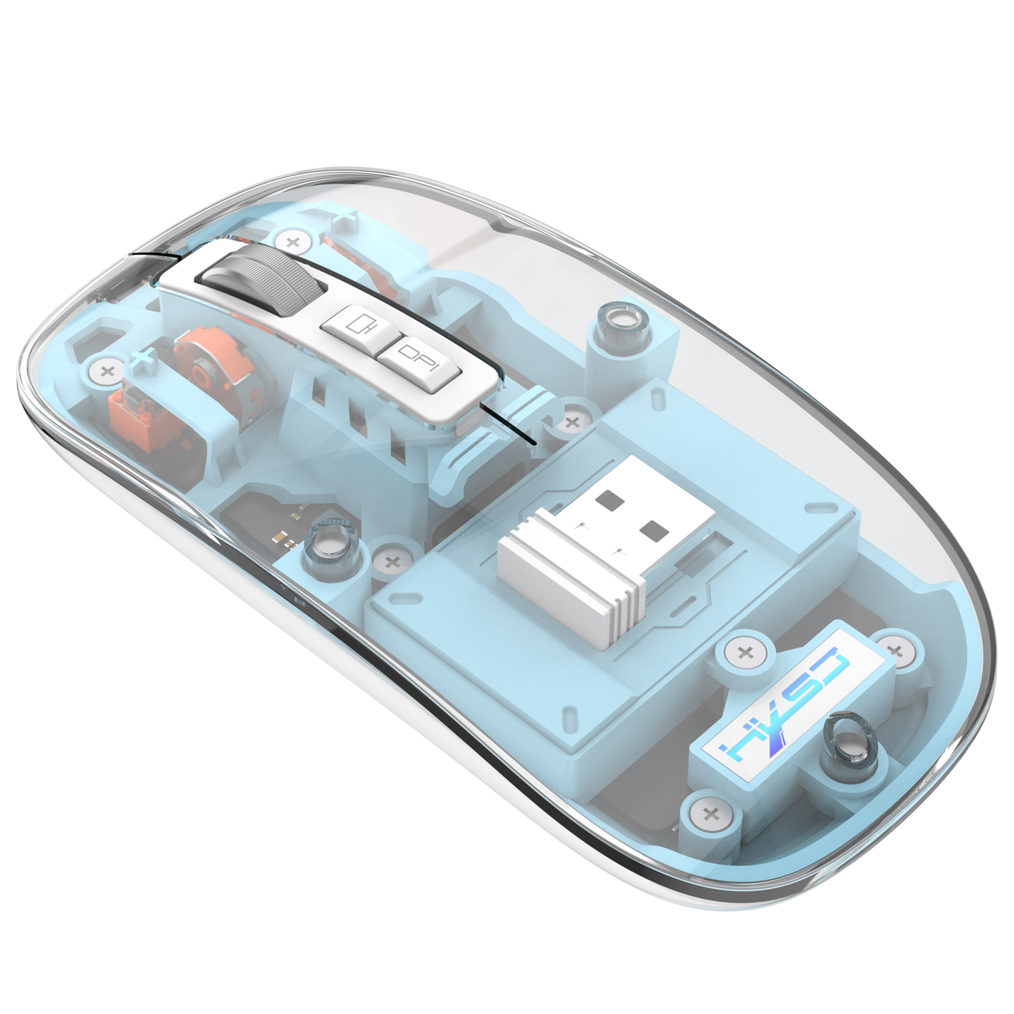 Chuột chơi game 2.4G Bluetooi-Tương Thích chuột không dây Với đèn RGB Có Thể Sạc Lại Trong Suốt chuột cho PC Gamer Máy Tính Xách Tay phụ kiện máy tính xách tay