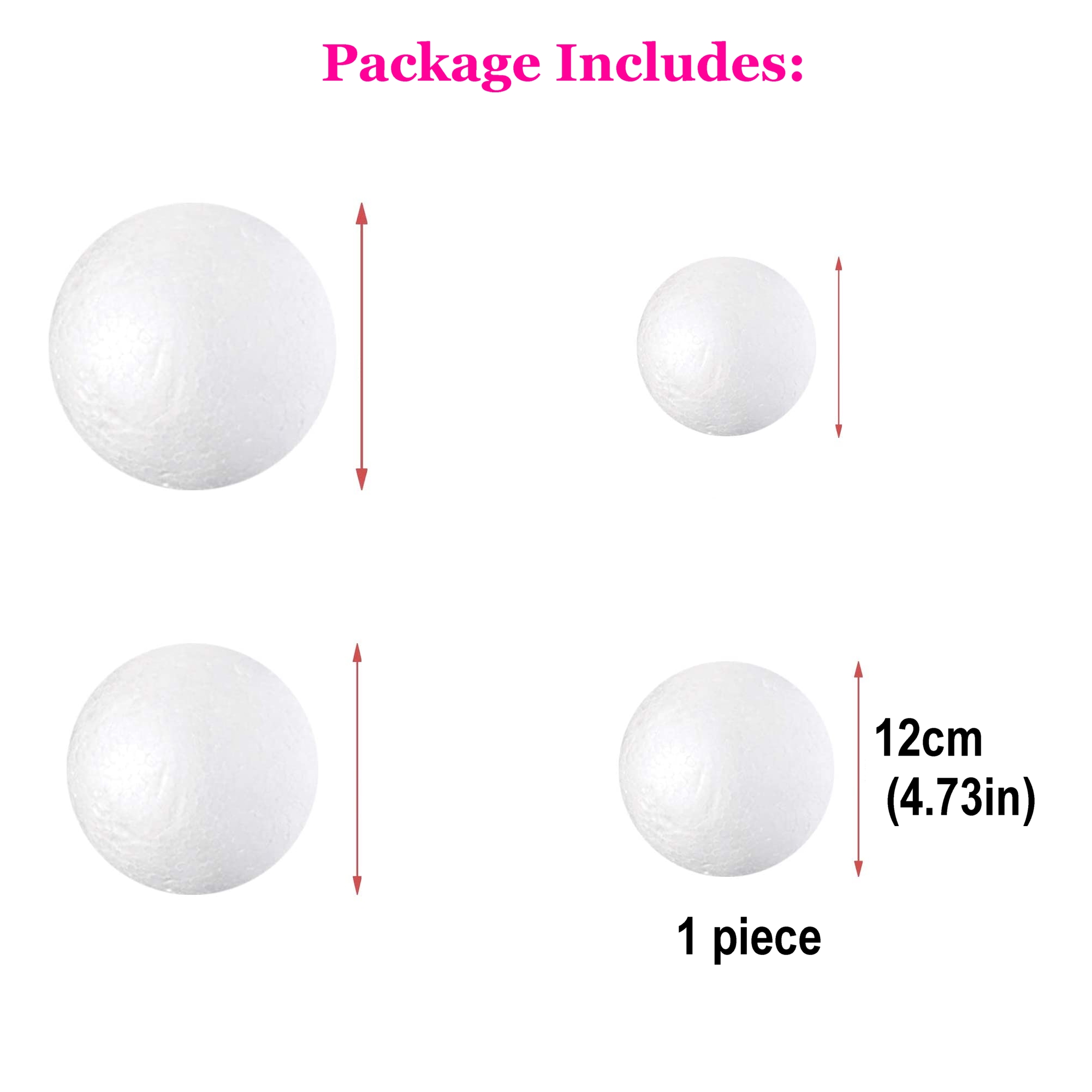 [Golden Dragon] White Styrofoam Balls for DIY Crafts Making, Projects ...