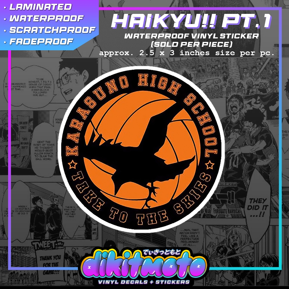 [dikitmoto] PT. 1 HAIKYU!! Haikyuu Waterproof Vinyl Sticker Hinata ...