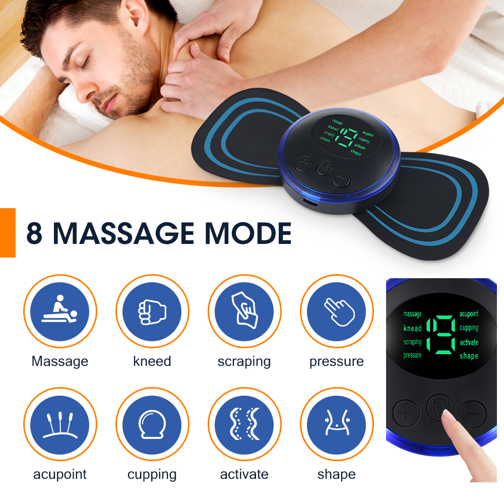 HOT EMS Neck Massager with Remote Control 5pcs Patches Portable ...