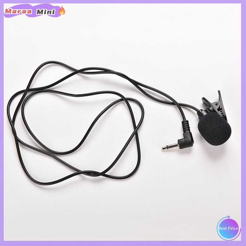 Maraa 3.5mm Mic Mini thu giọng phòng thu Clip micro trên ve áo cho PC máy tính để bàn máy tính xách tay
