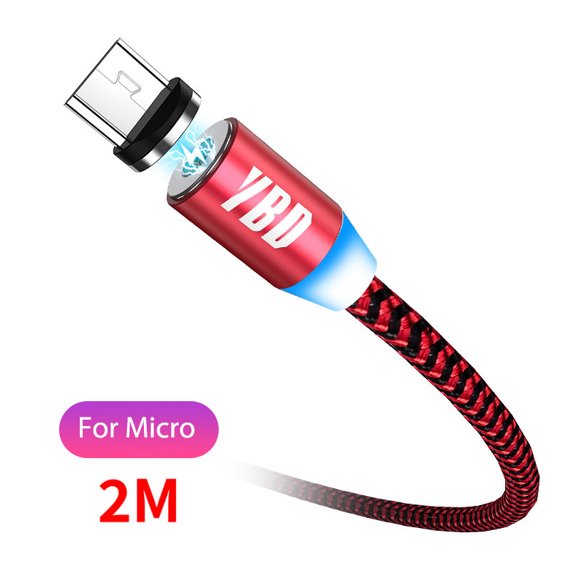 Ybd 2m usb cable charger usb android data cable fast charging usb cord for xiaomi redmi micro usb android mobile phone huawei samsung data cable