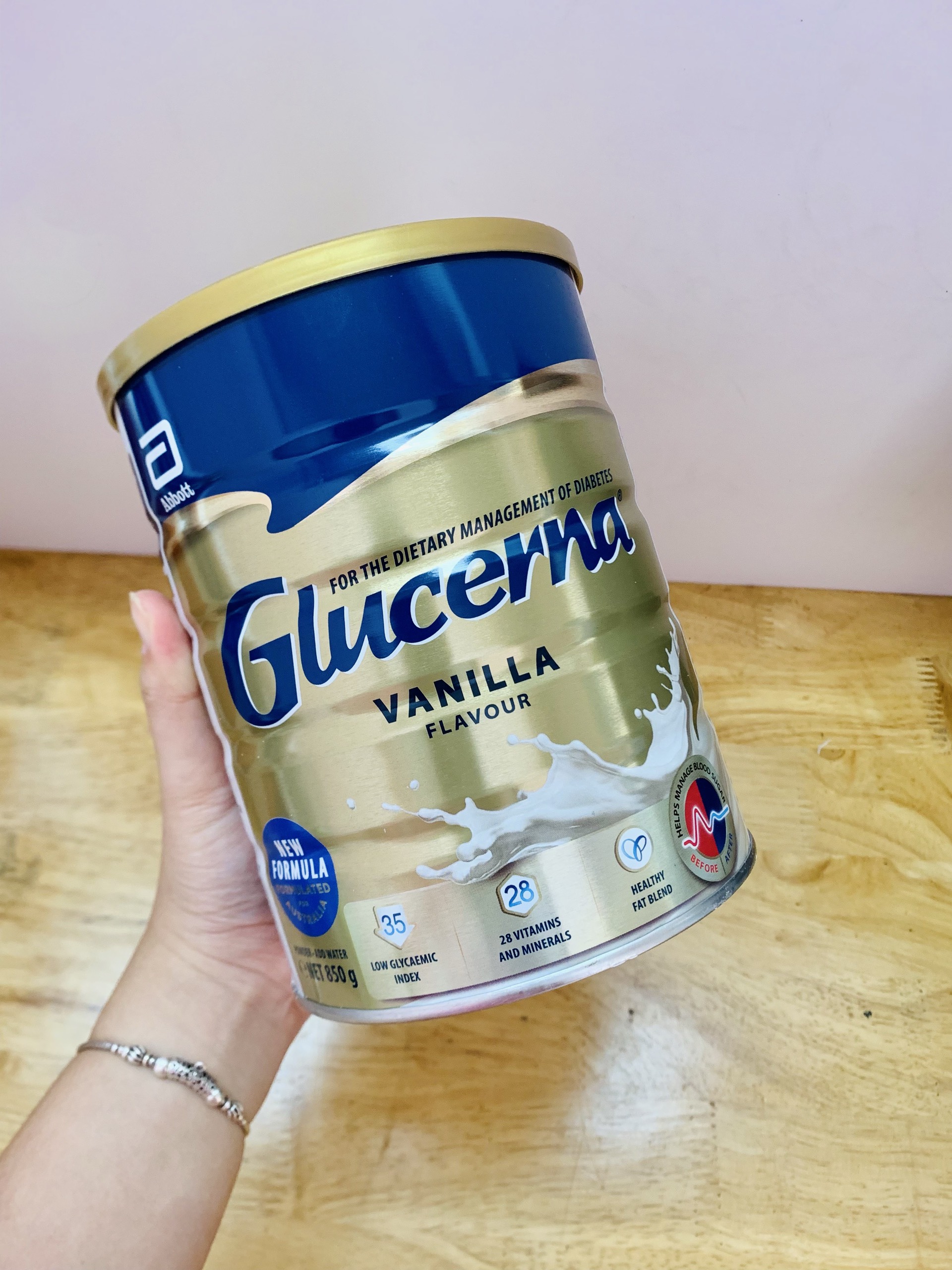 Sữa bột Glucerna Úc [ĐL 850gr] - Hàng có sẵn cho người tiểu đường