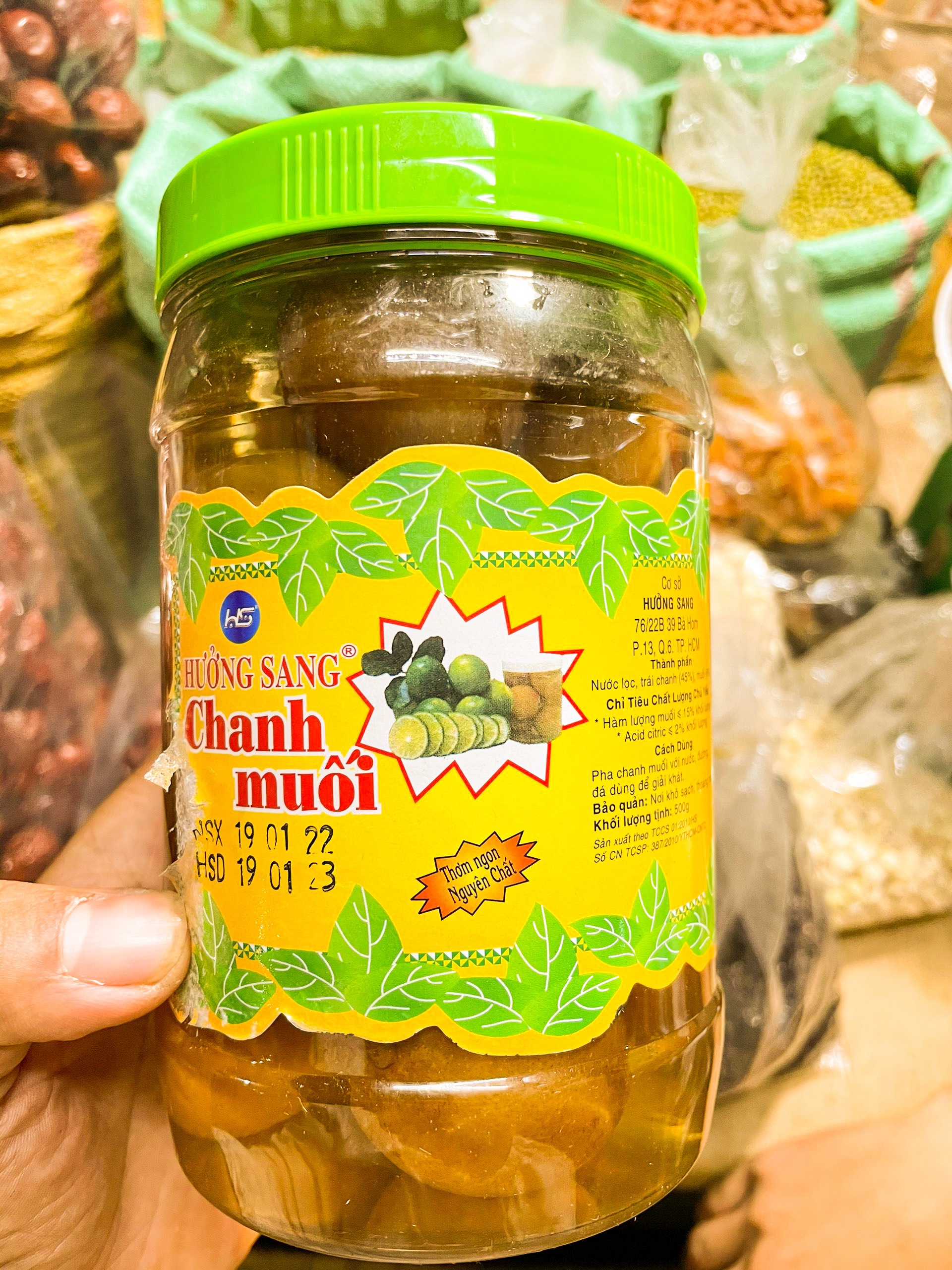 Chanh muối trái Hưởng Sang 500gr.