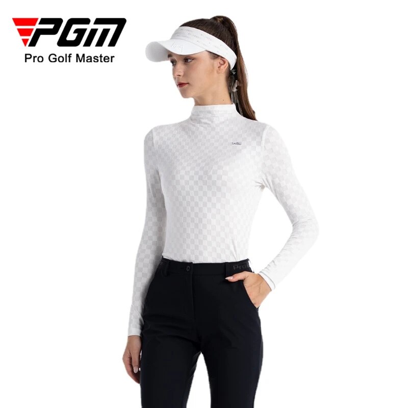 PGM Women Golf Long Sleeve T Shirts Underlay Autumn Winter High Neck Soft