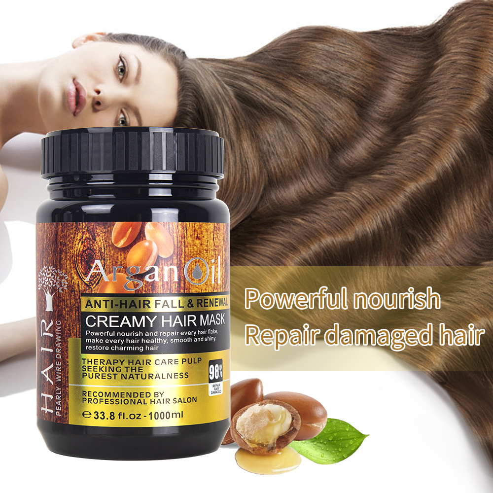 augeas moisturizing & smooth argan oil treatment hair mask 1000 ml