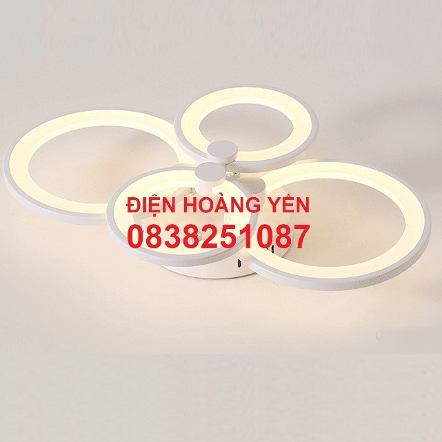 Đèn mâm led ốp trần 3 chế độ ánh sáng có remote