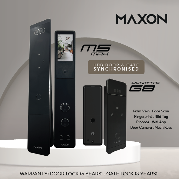 MAXON M5MAX DIGITAL DOOR LOCK COMBO WITH G8 GATE LOCK | Lazada