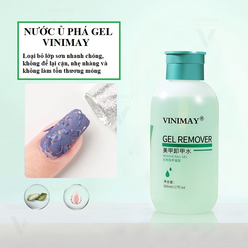 Nước ủ phá gel vinimay 200ml/ nước lau gel vinimay 200ml chính hãng