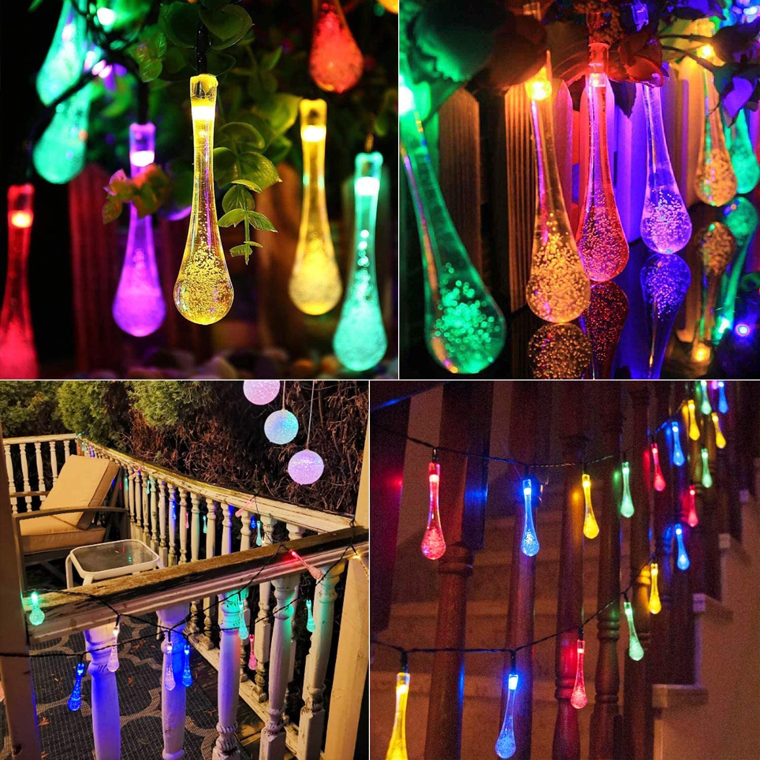 water drop string lights