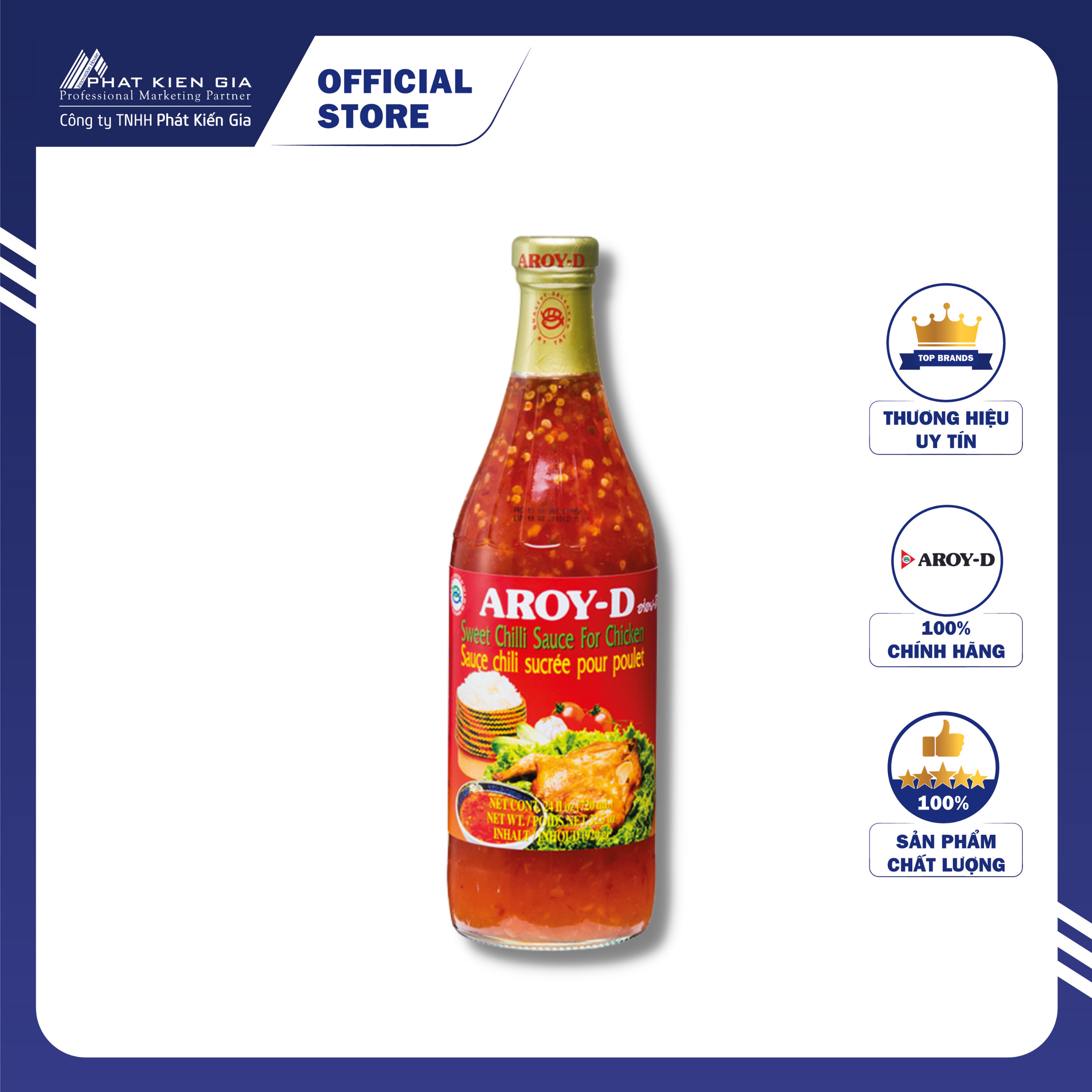Xốt Ớt Chua Ngọt Aroy-D 920g - Nhập Khẩu Thái Lan | Aroy-D Sweet Chilli Sauce 920g