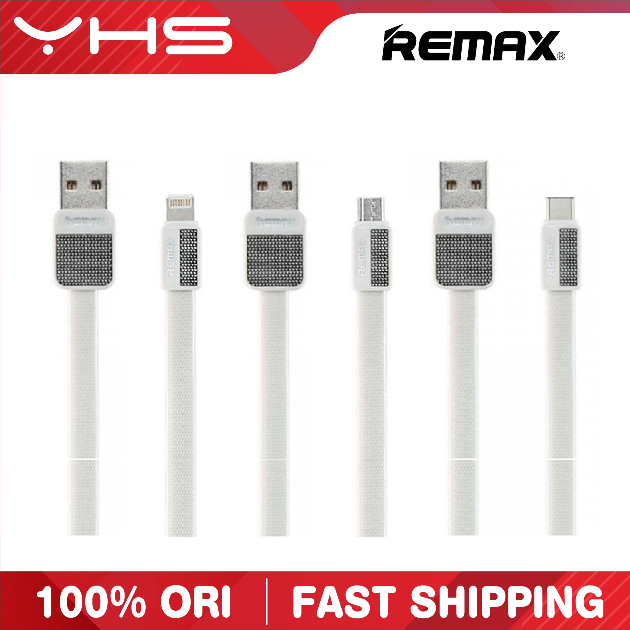 [70 CLEARANCE] Remax RC044 Data Component Platinum Metal Lightning