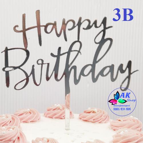 THẺ ACRYLIC CHỮ HAPPY BIRTHDAY