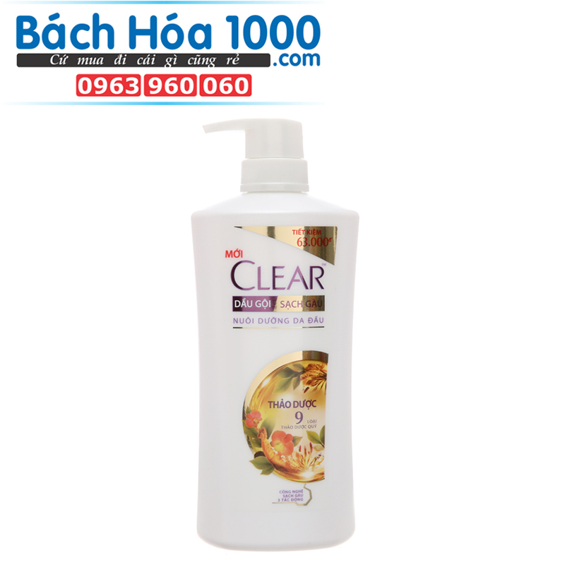 Dầu gội sạch gàu Clear mát lạnh bạc hà 630ml
