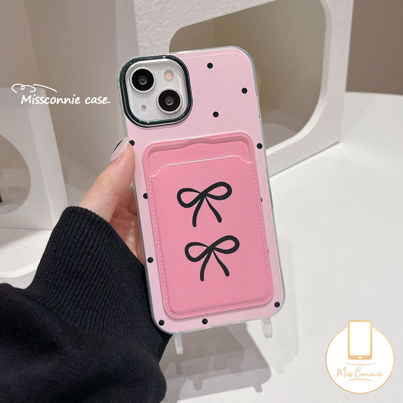 Creative%20Black%20Pink%20Case%20Compatible%20for%20IPhone%2011%2015%2012%2013%2014%20Pro%20Max%20XR%207Plus%20XS%20Max%20X%206s%208%206%2015%20Plus%20SE%20Wallet%20Holder%20Soft%20Tpu%20Cover%20-%20Image%202