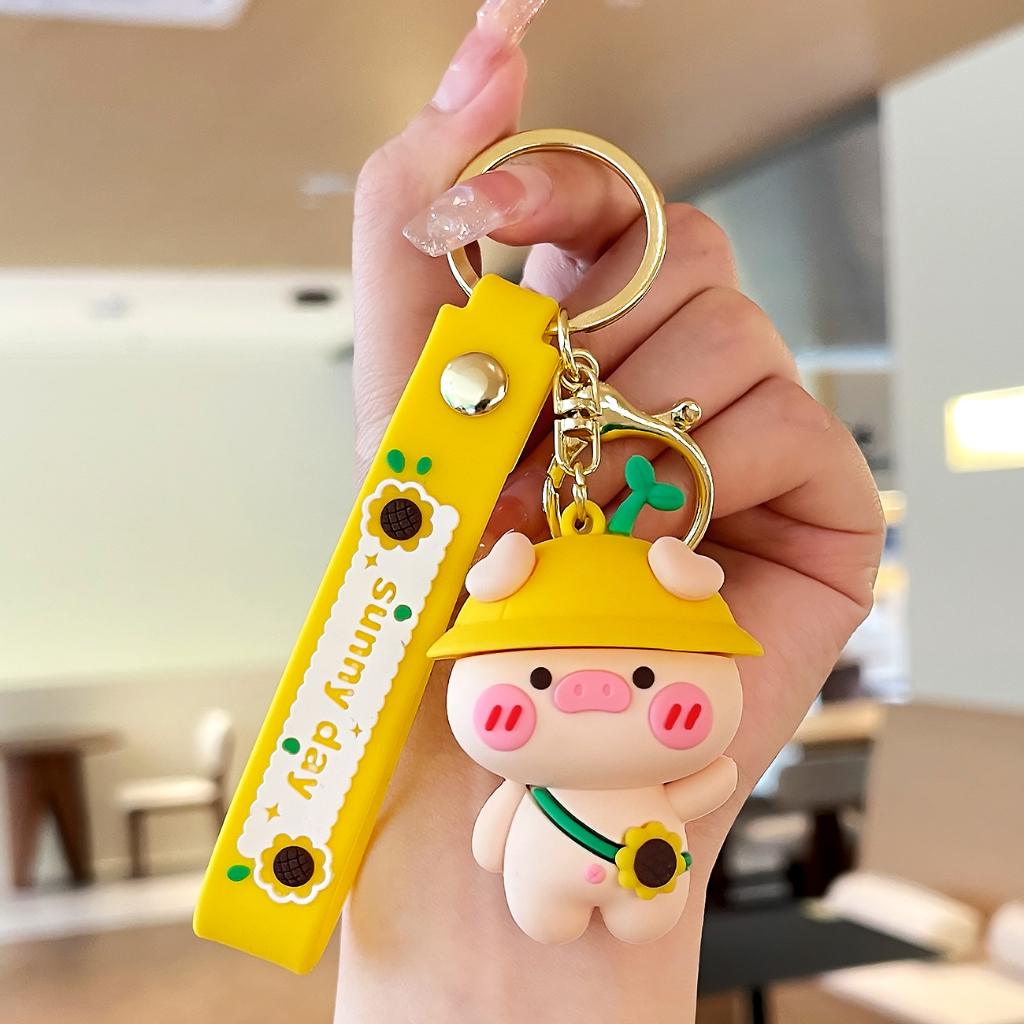 Móc khóa Heo Lovely móc treo chìa khoá xe máy cao cấp móc chìa khoá hình heo cute dễ thương