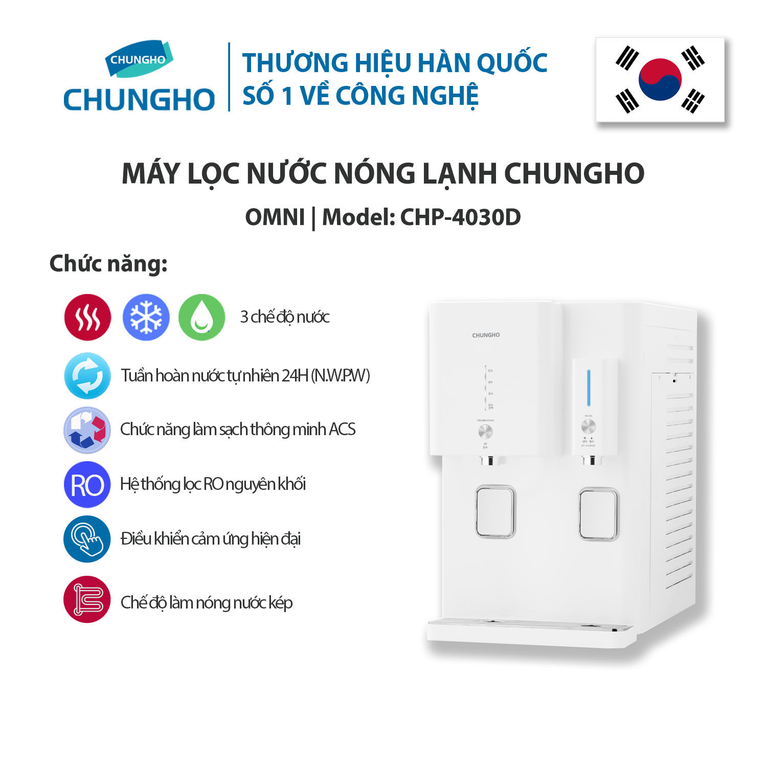 Máy lọc nước ChungHo OMNI CHP-4030D