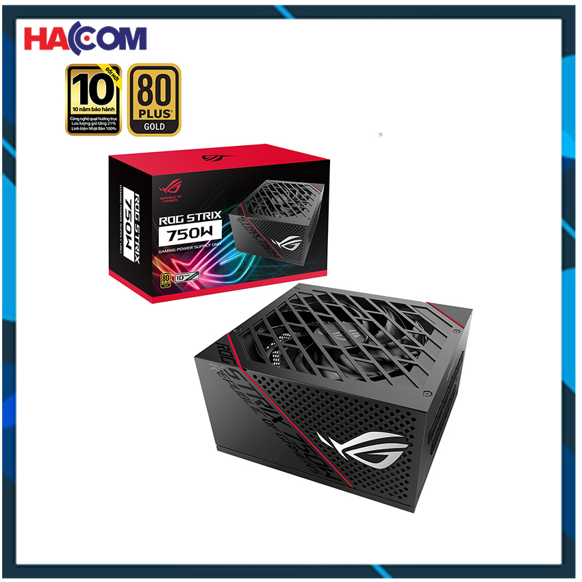 NGUỒN ASUS ROG STRIX 750W GOLD - 750W 80 PLUS GOLD FULL MODULAR