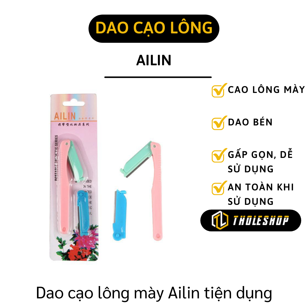 Dụng cụ cạo lông mày Ailin - Bộ dao cạo lông mày Ailin kèm lưỡi thay thế - Cạo lông mày đẹp điêu khắc chân mày- Dụng cụ trang điểm - Dụng cụ tỉa lông mày