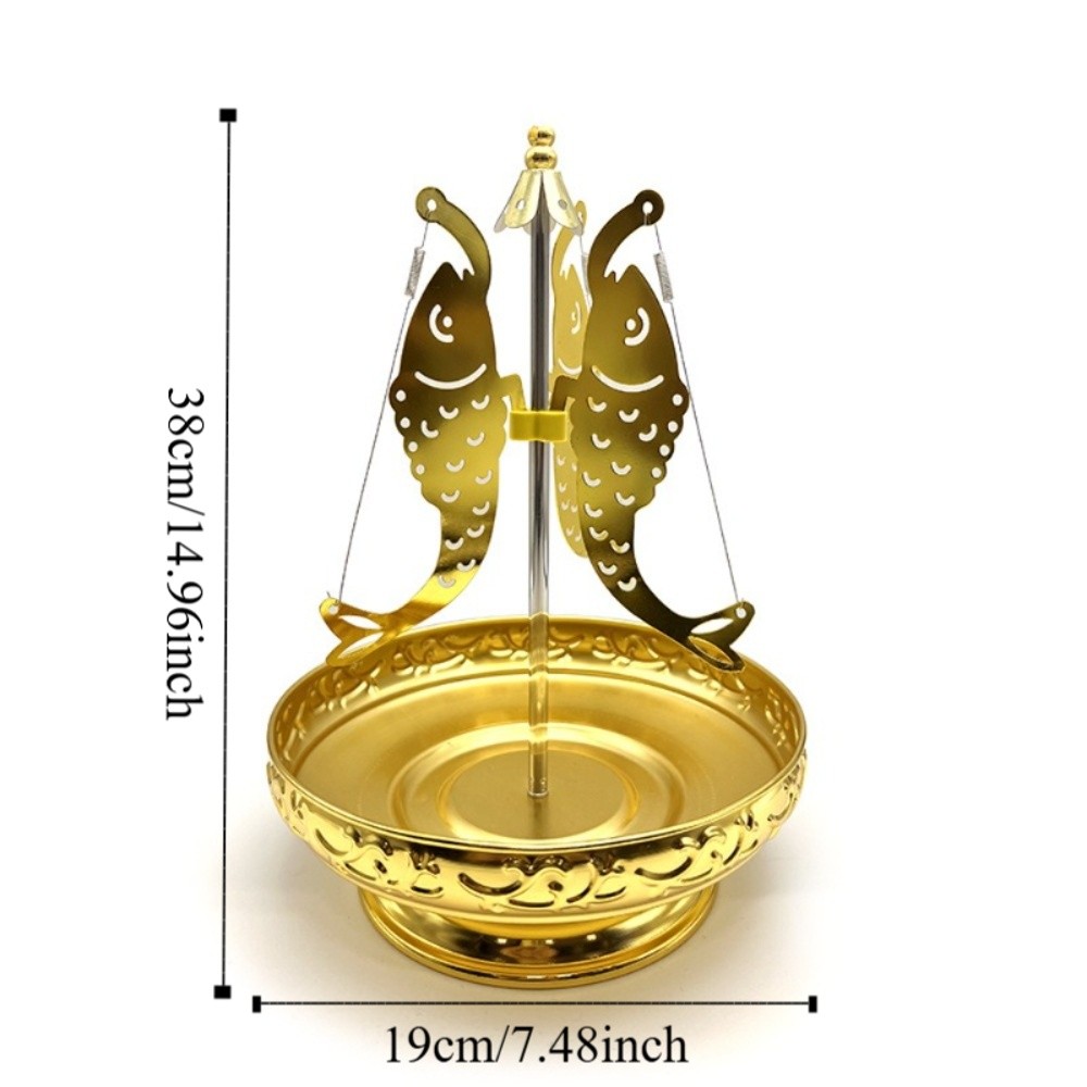 Creative Adjustable Center Rod Three-Fish Incense Holder Stainless ...